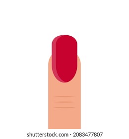 Female nail vector icon. Female manicure, great design for any purposes. Beauty logo.