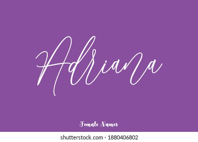 Female Name Adriana Brush Calligraphy White Stock Vector (Royalty Free ...