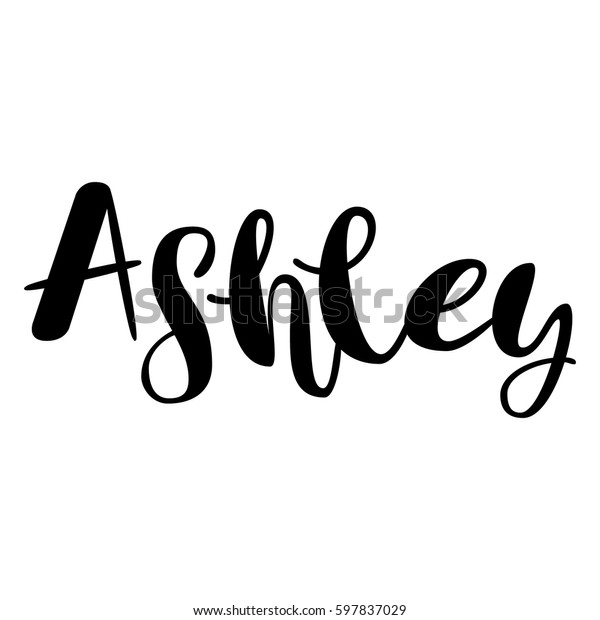 the name ashley in cursive