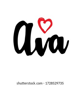 Ava Name Wallpaper