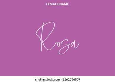 Name Rosa Street Art Text Design auf violettem Hintergrund