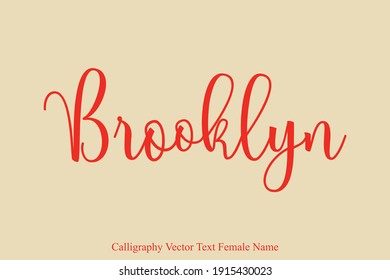 Female name - in Stylish Lettering Cursive Typography Text Brooklyn