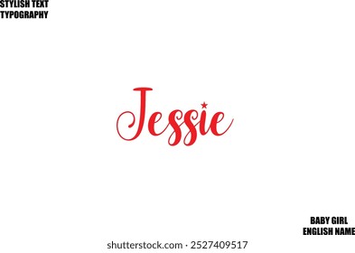 Weiblicher Name - in stylischer Schrift Kursive Typografie Text Jessie