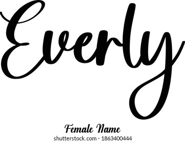 Emily Female Name Typography On White Stock Vector (Royalty Free ...