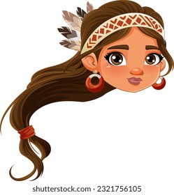 Female Native American cartoon
