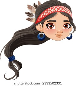 Female Native American cartoon