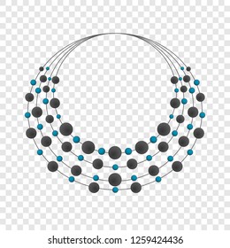 Female necklace icon. Cartoon of female necklace vector icon for web design  