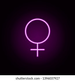 female neon icon. Elements of Minimal universal theme set. Simple icon for websites, web design, mobile app, info graphics