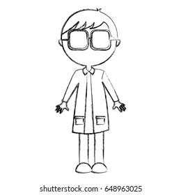 female nerd avatar character