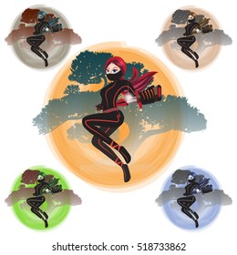 female ninja character 2