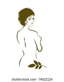 perfil de desnudo femenino