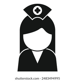 Female nurse icon simple vector. Medical health. Care medicine work