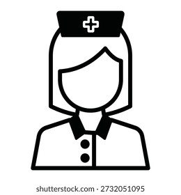 Weibliche Krankenschwester Vektor Symbol, die leicht ändern oder bearbeiten können

