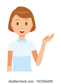 A female nurse wearing a white uniform is informed