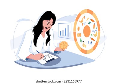 Female Nutritionist Doctor Gives Notes