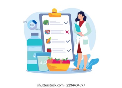 Female Nutritionist Doctor Gives Notes