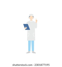 Female nutritionist giving advice based on data