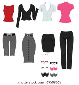 Female office clothes.