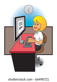 Female office worker