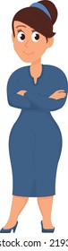Female office worker. Confident woman in formal dress