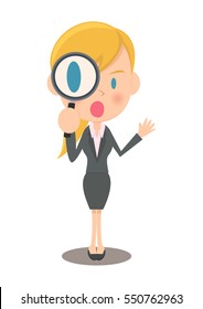 Female office worker to discover