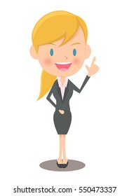 Female office worker to explain