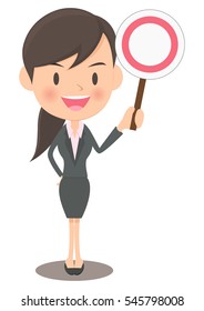 Female office worker expressing the correct answer