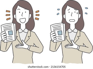 Female office worker giving a presentation