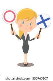 Female office worker  to judge