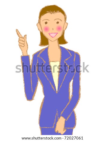 Female office worker or teacher,Pointing teaching