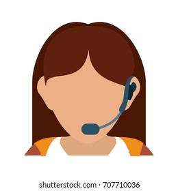 Female Operator Vector Illustration Stock Vector (Royalty Free ...