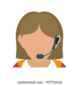 Female Operator Vector Illustration Stock Vector (Royalty Free ...