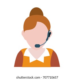 female operator vector illustration