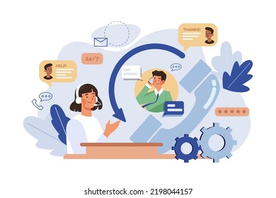 Female Operators Working With Customers at the call center