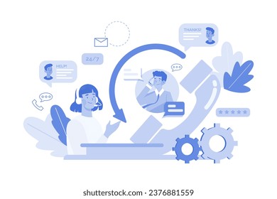 Female Operators Working With Customers at the call center