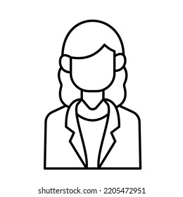 Female Outline-Vektorsymbol, das leicht modifiziert oder bearbeitet werden kann

