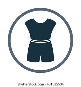 Female overalls icon