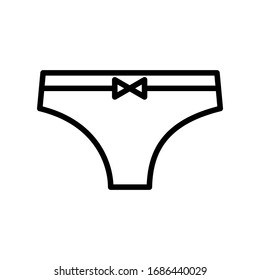 Icono lineal vectorial para mujeres aislado en fondo blanco. Ilustración de la ropa interior femenina