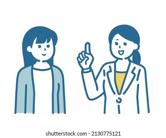 Female Patient Asking Doctor Solution Stock Vector (Royalty Free ...