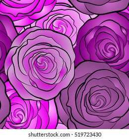 Female pattern. Gentle colors. Handmade. Seamless pattern with flowers watercolor.