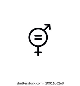 Female Peace, Feminism Simple Thin Line Icon Vector Illustration