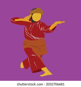 female pencak silat from Indonesia