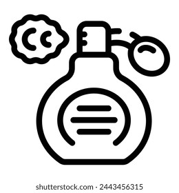 Female perfume icon outline vector. Daily care clothes. Morning everyday
