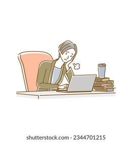 Female physical condition (menopausal disorder): Feeling tired and unable to concentrate on work