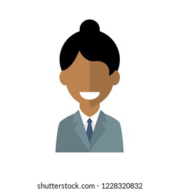 Female pictogram, flat vector sign isolated on white background.