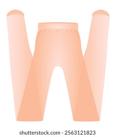 Female  pink pantyhose. vector illustration