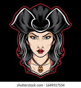 Female Pirate Vector And Logo