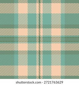 Weibliches kariertes Muster Tartan, Dekor Textur textiler Hintergrund. Weltweit überprüfen Vektor Stoff nahtlos in Licht und Teal Farben Palette.