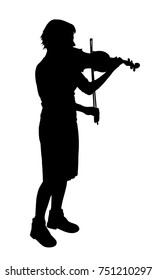 Female playing violin