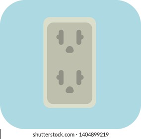 the female plug on the sky background vector style illustration